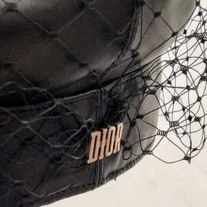 DIOR LEATHER HAT WITH NET